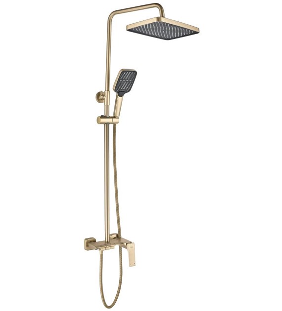 ZESTAW NATRYSKOWY JOE ZŁOTY SZCZOTKOWANY