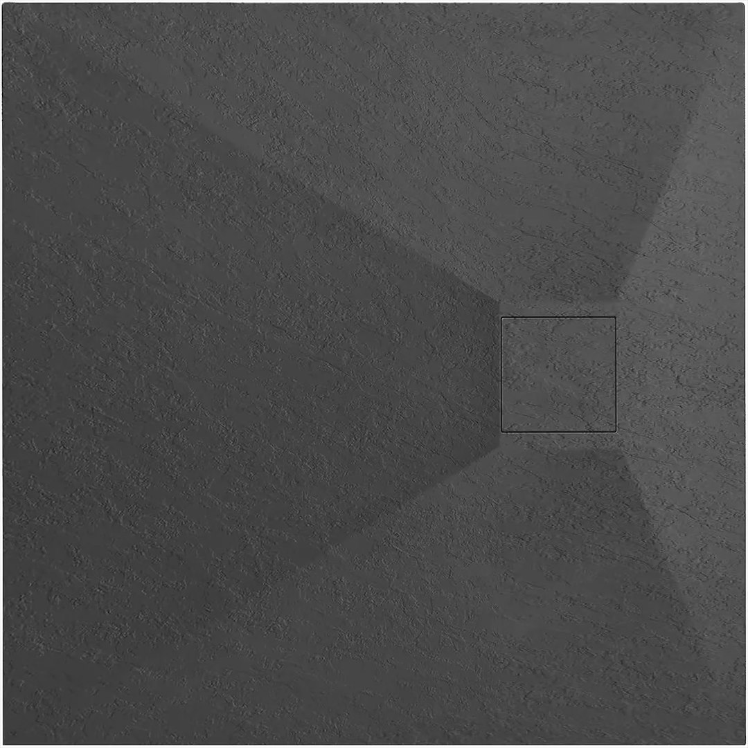 BRODZIK MAGNUM BLACK 90x90 + SYFON