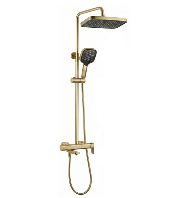 ZESTAW NATRYSKOWY ARLO ZŁOTY SZCZOTKOWANY