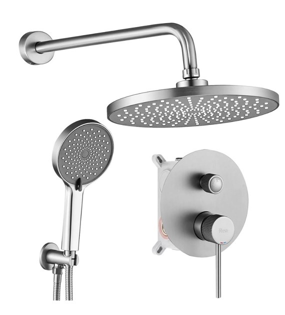 ZESTAW NATR PODTYNK LUNGO STRIPE NIKIEL SZCZ + BOX