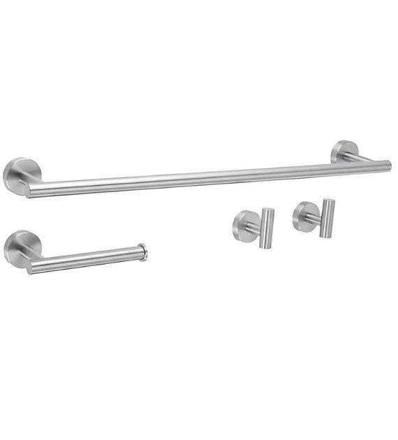 KOMPLET WIESZAKÓW ŁAZIENKOWYCH ARI BRUSH NIKIEL