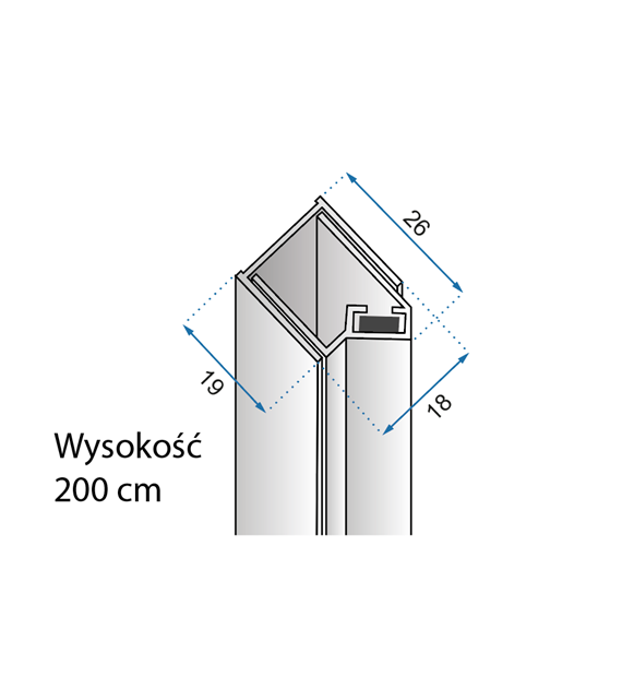 LISTWA MAGNETYCZNA HUGO BROWN/BRUSH COPPER